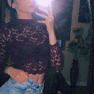 🍂Forever 21 Long Sleeve Lace, sz small🍂